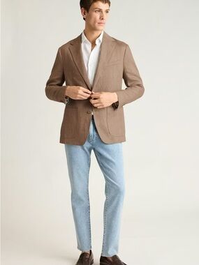 NWT BONOBOS MONTAUK BLAZER LIGHT BROWN 42 ONE FIT